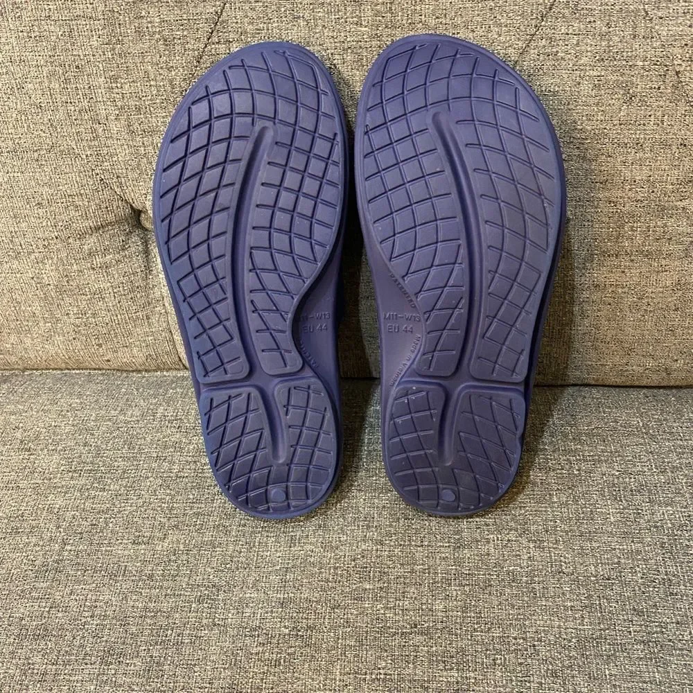 OOFOS Navy Blue Slide Sandals Men Size 11